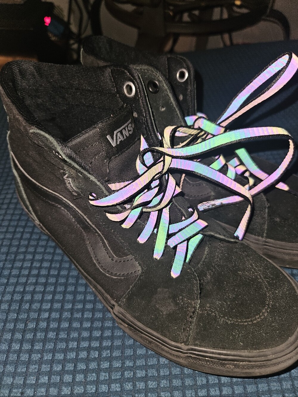 Vans Sk8-Hi Men’s Size 7 Black Suede Canvas Skate Shoes High Top